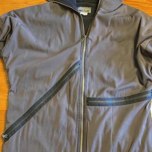 Vintage Sample Krakerz long cowl neck fleecy lined  M multi zip brown coat - Picture 6 of 10